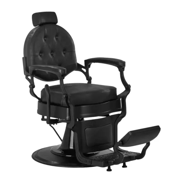 Barber stol PREMIUM črn