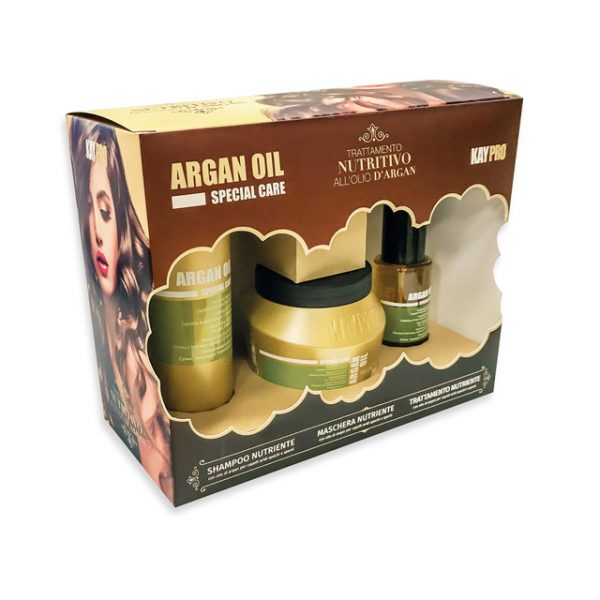 Argan Kit 500ml Maska , 100ml Olje in 350ml Šampon