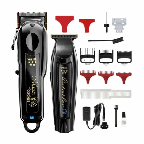 Wahl Black/Gold Cordless Barber Combo s 5 STAR – Cordless Magic Clip & Cordless Detailer