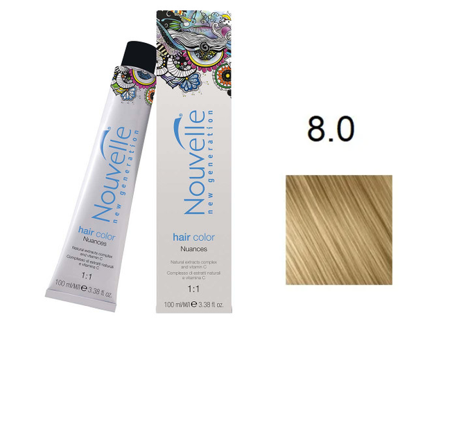 Profesionalna barva NOUVELLE 100ml 8.0